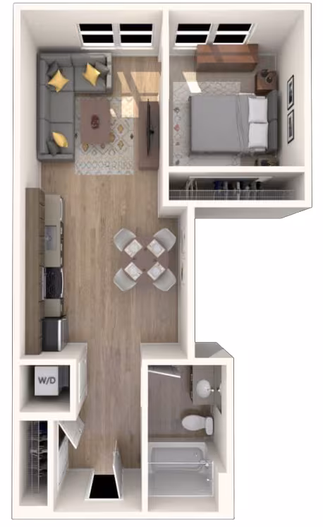 1 BR MFTE 587 floor plan